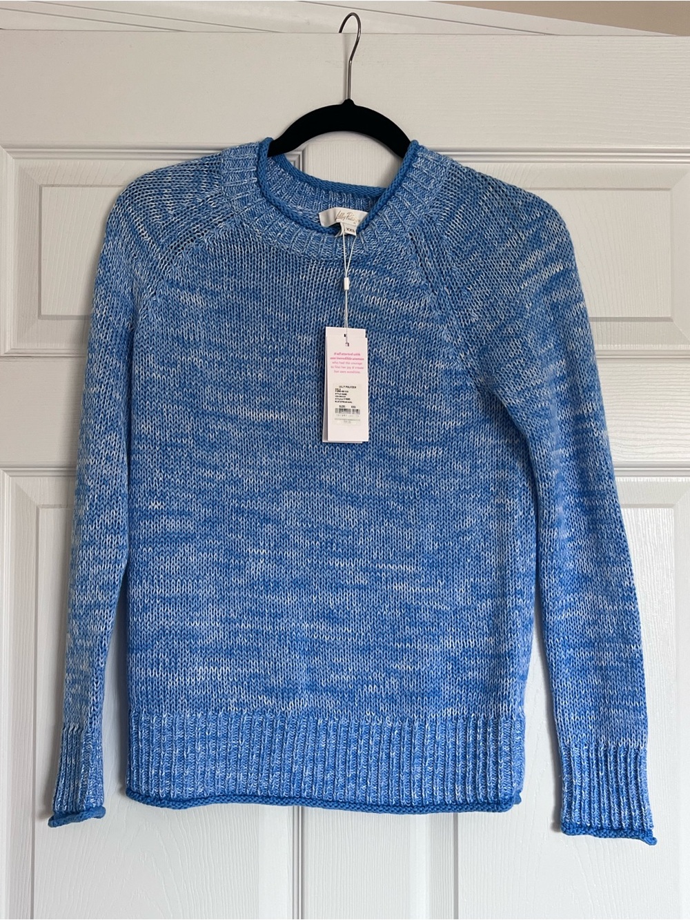 New with tags Lilly Pulitzer blue cotton Deba sweater XXS